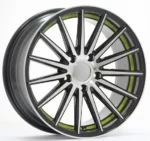 13" 15" 16" 17" Rim 16 Multi Size Black Machine Face with Red Undercut Aftermarket Casting Alloy Car Wheel Rim Oy17158 - Image 4