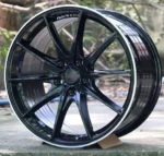 15-19 Inch 5 Holes Matte Black Aluminum Car Wheel Rim - Image 2