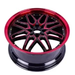 17 Inch 4X100 / 4X114.3 Gloss Black Red Coating Spokes Alloy Wheel Rims Gold Rivets Rines Mag Wheels Sport Wheel Rims Auto Parts - Image 3