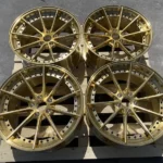 2 Piece Alloy Rims Brushed Gold Forged Car Wheel for Passenger Car