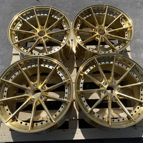 2 Piece Alloy Rims Brushed Gold Forged Car Wheel for Passenger Car