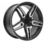 17'' Alloy Wheel Rims Oy17203 5 Holes 8X100/114.3 PCD Black Machined - Image 2