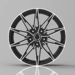 17'' Alloy Wheel Rims Oy17203 5 Holes 8X100/114.3 PCD Black Machined - Image 4