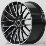 5 Holes Aluminum Alloy Black Machined Sedan Car Wheel - Image 3