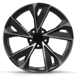5-Holes Black Painting Aluminum Alloy Car Wheel Replica - Image 2