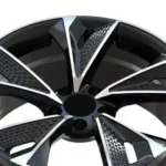 5-Holes Black Painting Aluminum Alloy Car Wheel Replica - Image 4