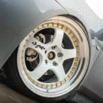 5 Holes Gold Rivet 18-19 Inch Black Machined Aluminum Car Wheels