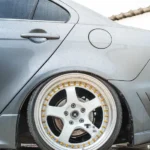 5 Holes Gold Rivet 18-19 Inch Black Machined Aluminum Car Wheels - Image 3
