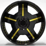 5X112 18-20inch Black Hub Yellow Spoke Alloy Wheel Rims - Image 2
