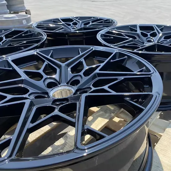 A356 Aluminum Alloy 5 Holes Black Car Wheel Rim