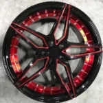 AC01 Staggered Gloss Black Red Inner Deep Concave Car Rim 19-22 Inch - Image 4