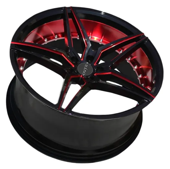 AC01 Staggered Aftermarket Car Wheel Gloss Black Red Inner Deep Concave 19 20 21 22 Car Rim Alloy Wheels