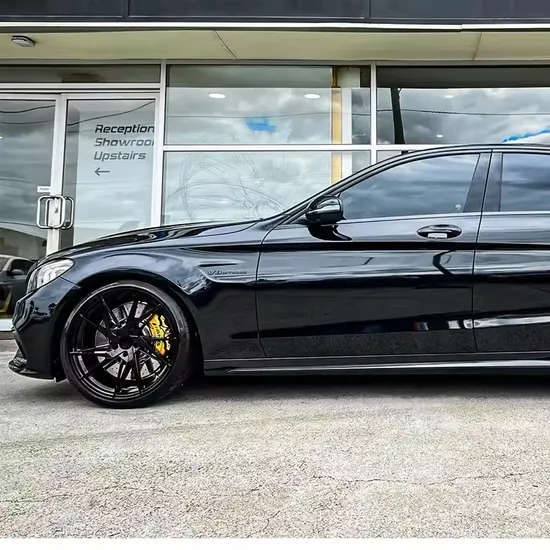 Aftermarket Matte Black 5 Holes Aluminum Alloy Car Wheel Rims with Beautiful Spokes