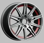 15inch Black Machine Face Alloy Wheel Hub for Car - Image 4