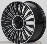 Beautiful 5 Holes 20 Inch Flow Formed Black Machined Car Wheel - Image 3