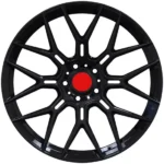 17in Forged Black Alloy Wheels Red Center 4X4 Steel Rims - Image 2