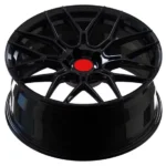 17in Forged Black Alloy Wheels Red Center 4X4 Steel Rims - Image 3