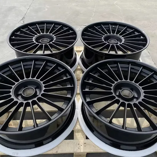 Black Forged 2-Piece 5 Holes Aluminum Alloy Car Wheel