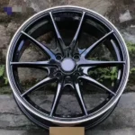 Black Machine Lip Silver Machine Lip Racing Style 4/5 Bolt Patterns Wheel Rim - Image 3