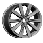 Black Matte 5-Hole Aluminum Alloy Replica Car Wheel Rims - Image 4