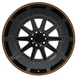 Black Painting Red Lip Carbon Fiber 5 Holes Aluminum Alloy Car Wheel - Image 2