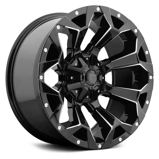 Black Thin Spokes Racing Aluminum Alloy Wheel Rims
