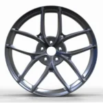 Concave 5 Spokes Grey Machine Face Aluminum Wheels Rims - Image 4