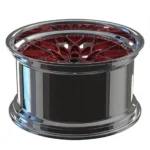 Custom 5X120 2-Piece Forged Red Center Polished Barrel Concave Alloy Wheels Rims - Image 3