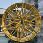 Custom Monoblock Forged 5 Holes Gold Painting Car Wheel Rims - Image 2