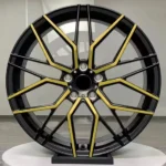 Customized Yellow Spokes 5*108/120 17-24inch Milled Letter BMW Rims - Image 2