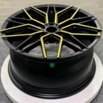 Customized Yellow Spokes 5*108/120 17-24inch Milled Letter BMW Rims - Image 3