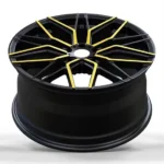Customized Yellow Spokes 5*108/120 17-24inch Milled Letter BMW Rims - Image 4