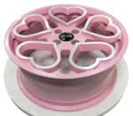 Pink Heart-Shaped Custom Rims for Luxury Cars