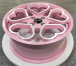 Pink Heart-Shaped Custom Rims for Luxury Cars - Image 3