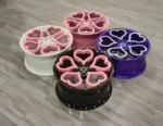 Pink Heart-Shaped Custom Rims for Luxury Cars - Image 4