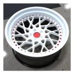 Deep-Concave Staggered Alloy Car Wheel Rims Polished Silver - Image 2