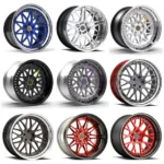 Deep-Concave Staggered Alloy Car Wheel Rims Polished Silver
