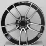 5 Holes Aluminum Alloy Black Machined Car Wheel Sale - Image 3