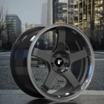 5 Holes Durable Black Aluminum Alloy Car Wheel Wholesale