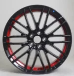 Gloss Black Machined Red 17-20 Alloy Car Wheel Rim - Image 2