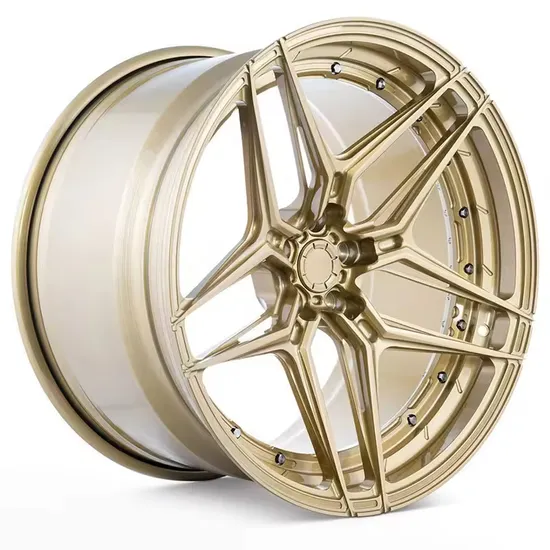 Golden Multi-Spoke Car Rims 5X112/5X127/5X130 18/19/20inch Deep-Concave Forged Alloy Wheels