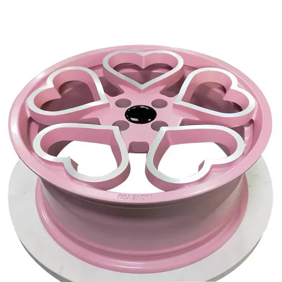 Heart-Shaped Purple Custom Rims for Luxury Cars