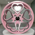 Heart-Shaped Purple Custom Rims for Luxury Cars - Image 4