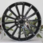 5 Holes Black Machined Aluminum Alloy Car Wheel