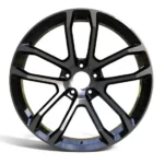 High Strength Customized Black Machined Face 5 Holes Alloy Wheel for Car - Image 2