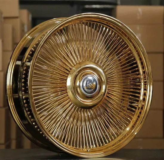 Hot-Sale-Wire-Wheel-Rose-Gold-Siver-Chrome-Multi-Spokes-18-20-22-24-26inch-Forged-Rim-Wheel Hot-Sale Forged Wire Wheel 18-26inch Rose Gold Chrome Multi Spokes - Image 1