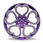Ladies' Heart-Shaped Purple Wheel Rims for Luxury Cars