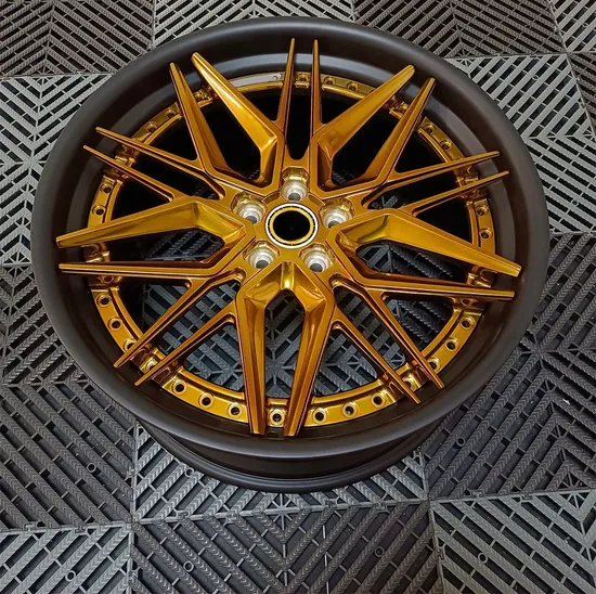 Alloy Wheel 17-19inch 5*112 6*139.7 Golden Spoke Hub Rim