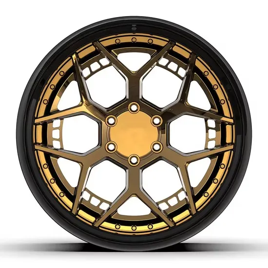New-Design-Replica-Golden-Wheels-Rims-Personalized-Aluminum-Car-Alloy-Rim New Design Replica Golden Aluminum Car Alloy Rim - Image 1