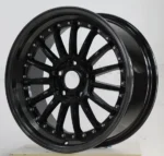 Ouya Wheel 17-19" 4/5X100 5X114.3/120 Black Machined Lip Rivet Alloy Rim - Image 2
